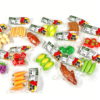 更换图片背景为纯白色 Miniature Realistic Vacuum-Packed Vegetable Fridge Magnet