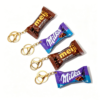 更换图片背景为纯白色 Realistic Meiji Milk Chocolate Gashapon Keychain
