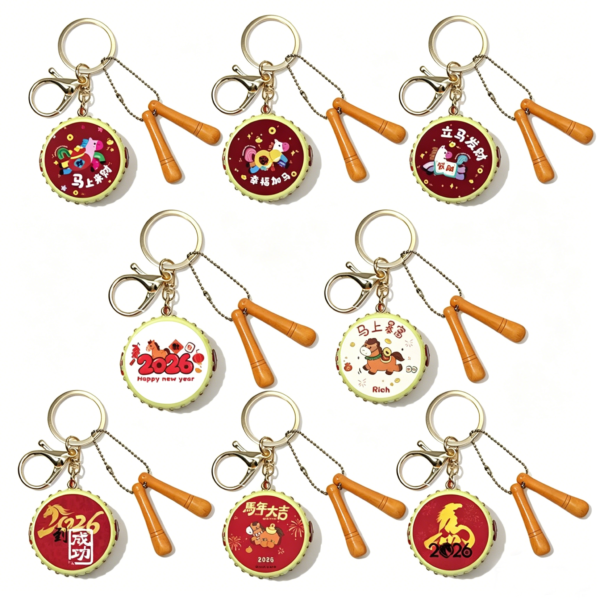更换图片背景为纯白色 Realistic Customized Resin Drum Keychain
