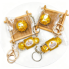 Simulated Ferrero Rocher Sandwich Chocolate Keychain