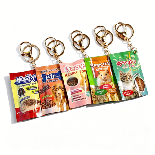Miniature Realistic Pet Treat Keychain