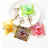 更换图片背景为纯白色 Miniature Realistic Pineapple Bun Squeeze Stress-Relief Keychain