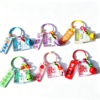 更换图片背景为纯白色 Transparent Red Dragon Fortune Tiles Mahjong Keychain