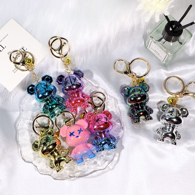 Gradient Iridescent Plated Violent Bear Keychain 3 未标题 3