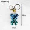 未标题-5 Gradient Iridescent Plated Violent Bear Keychain