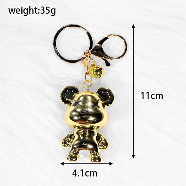 未标题-7 Gradient Iridescent Plated Violent Bear Keychain
