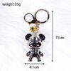未标题-9 Gradient Iridescent Plated Violent Bear Keychain