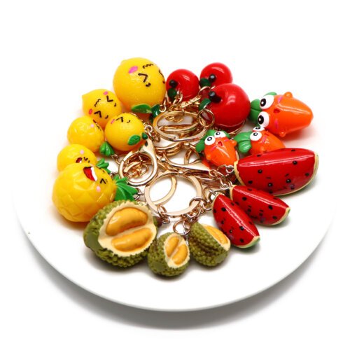 Creative Quirky Fruit Resin Keychain