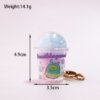 Cute Simulated Rainbow Cotton Candy Cup Keychain